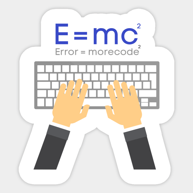 E=mc Sticker by mangobanana
